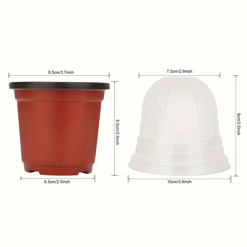 Plastic Nursery Pot With Clear Dome