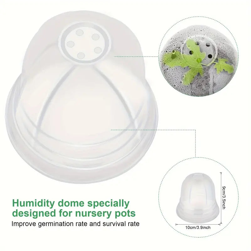 Plastic Nursery Pot With Clear Dome